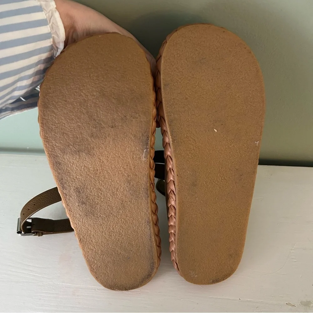 Rachel Comey Gladiator Pebbled‎ Leather Two tone Braided Mensa Sandals